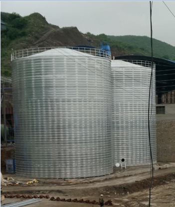 湘乡粮食钢板仓的安装全过程不用热焊接